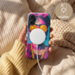 Vrouw - Kauwgom - Zonnebril - Oranje Toughcase MagSafe Apple iPhone 17 klein -USP_MagsafeV