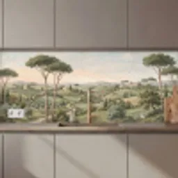 Landschap - Heuvels - Zandpad - Groen keuken achterwand 2 middel zz_3dshopping