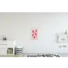 Pepers - Rood - Illustratie textielposter latten blank klein -kinderkamer