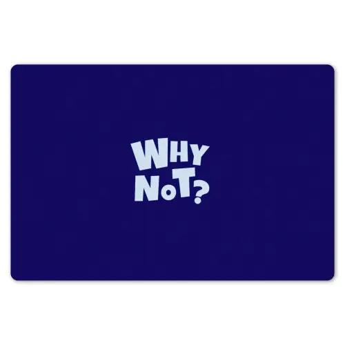 Blauw - Why not - Minimalistisch Placemat vinyl groot -zzsfeer1_Kitchenyeah-website