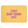 Love yourself - Roze - Geel Badmat klein -3d