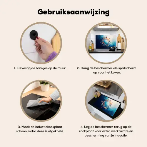 Zee - Vissen - Kleurrijk - Dynamisch Inductie beschemer met haakjes klein -ky-gebruik-nl