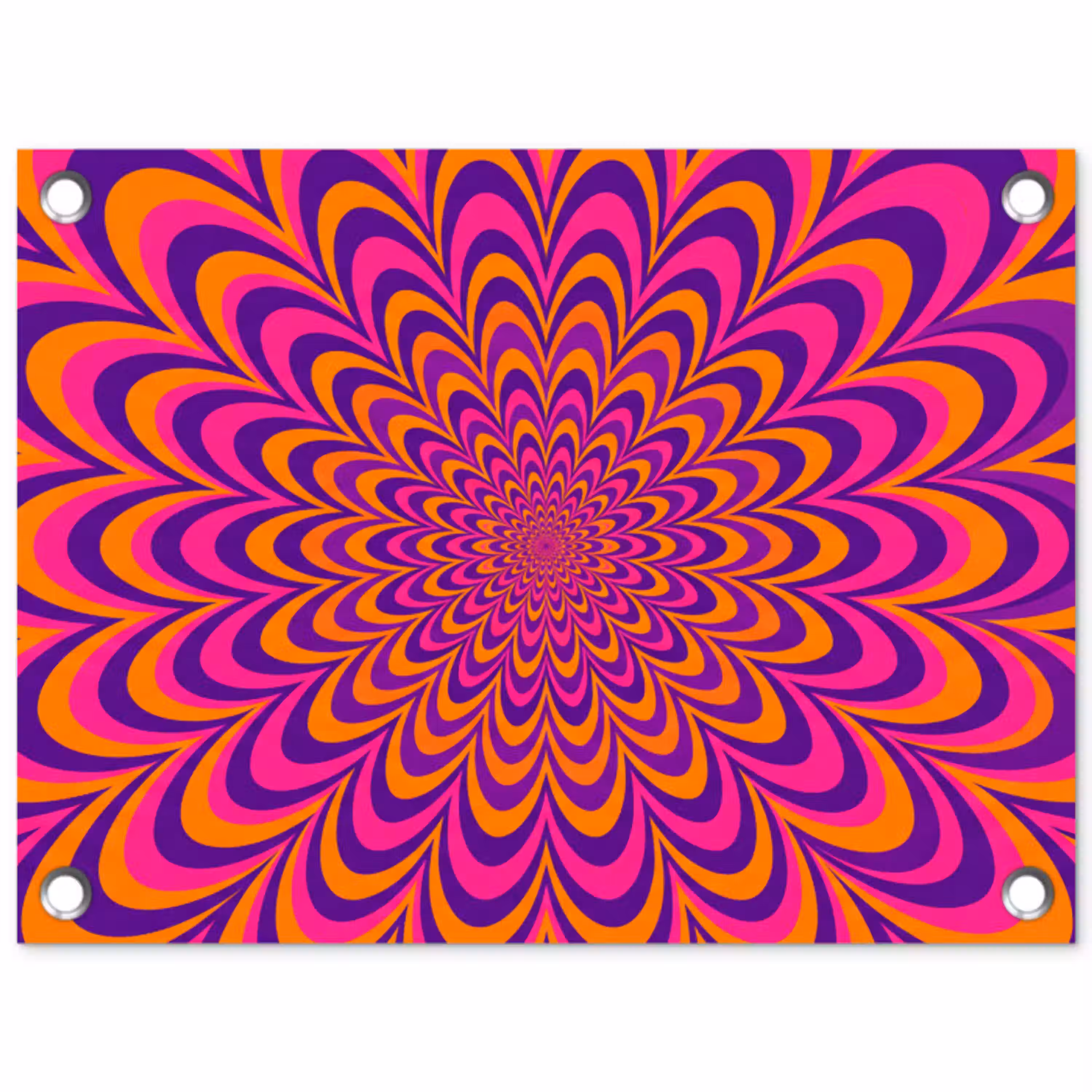 Patroon - Optisch - Kleurrijk tuinposter los doek klein -3d