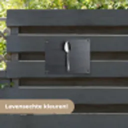 Zilver - Metaal - Lepel tuinposter los doek klein -sfeer3