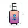 Schattige baby draak Kinderkoffer - Zwart klein -productfoto_formaten