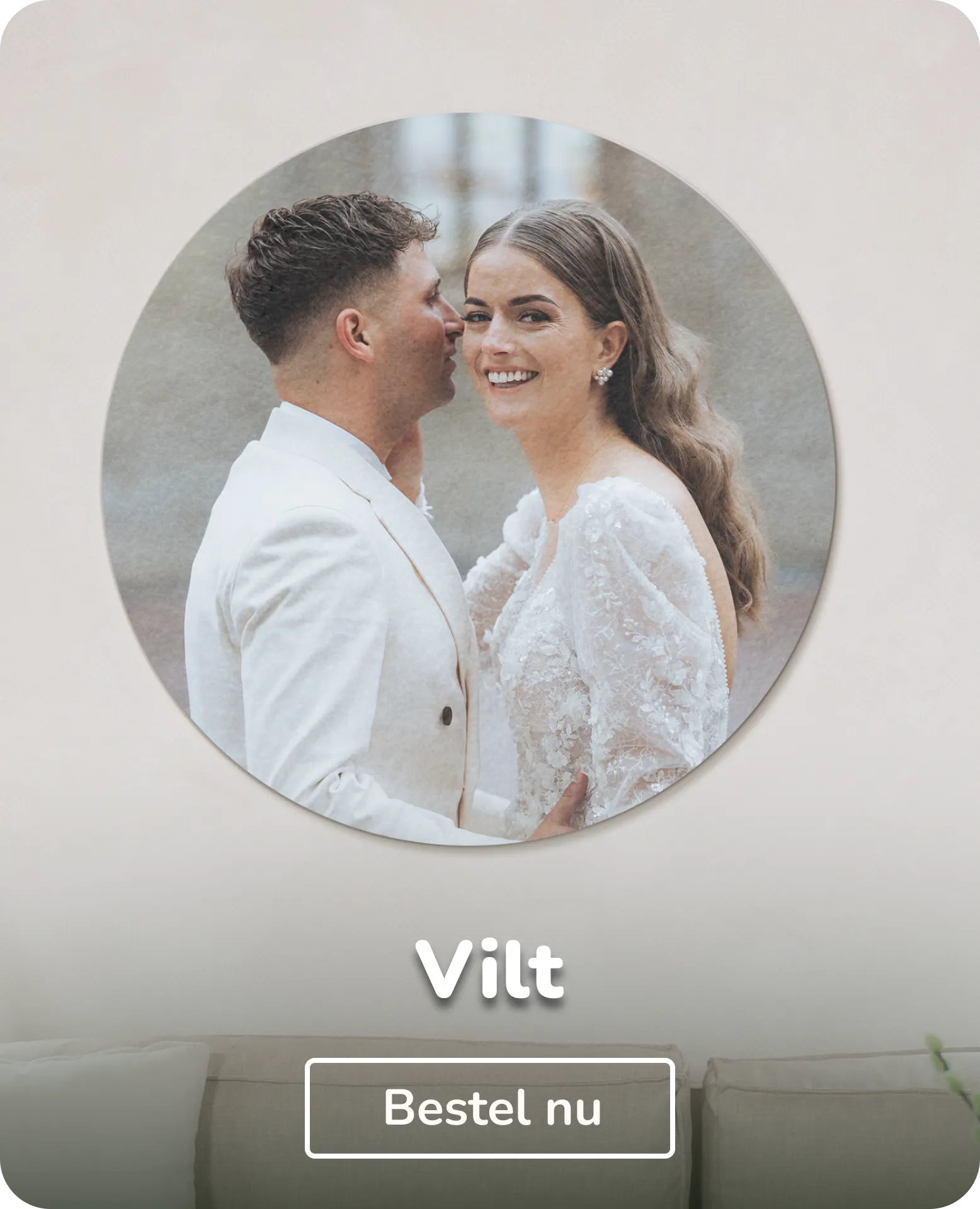 Foto op muurcirkel vilt