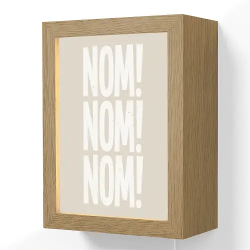 Beige - Vintage - Japandi - Decoratie Light Box met kabel (Wandlamp) klein -3d