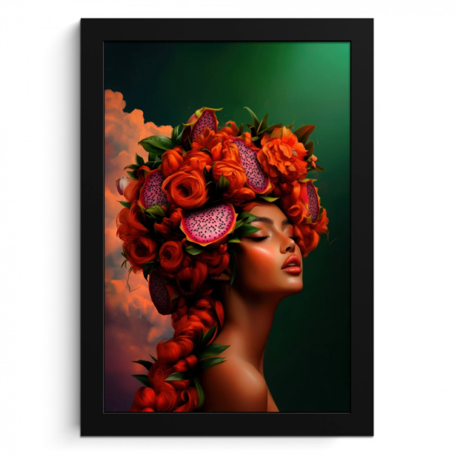 Vrouw - Drankenfruit - Rozen KitchenYeah - Keuken - Fotolijst klein -3d