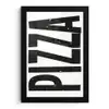 Pizza - Japandi - Decoratie - Vintage fotolijst zwart zonder passe partout klein -3d