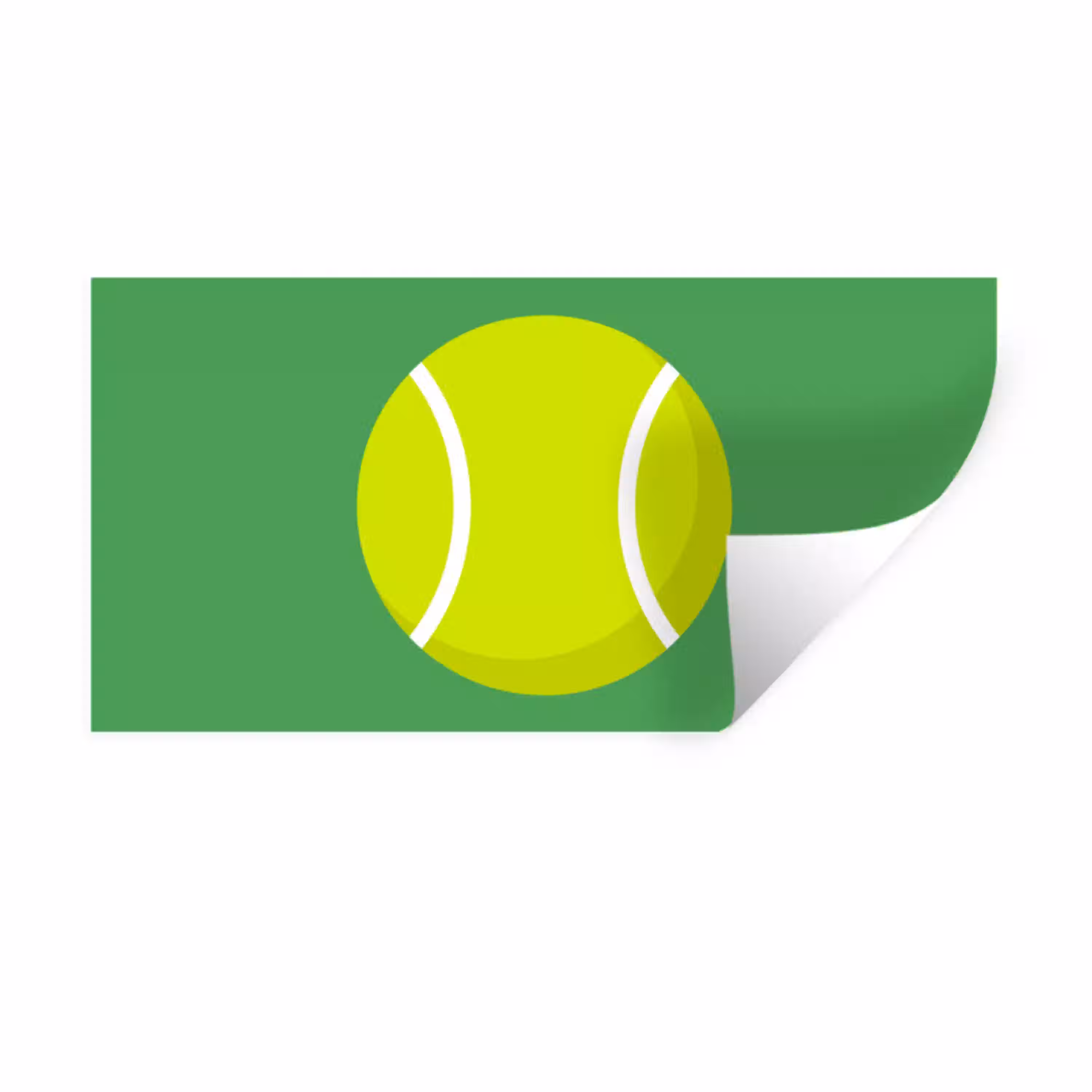 Bal - Geel - Sport - Groen - Illustratie Muursticker klein -3d