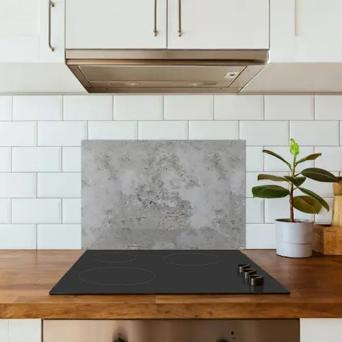 Patroon - Grijs - Oud - Beton keuken achterwand spatscherm klein 900 -sfeer2