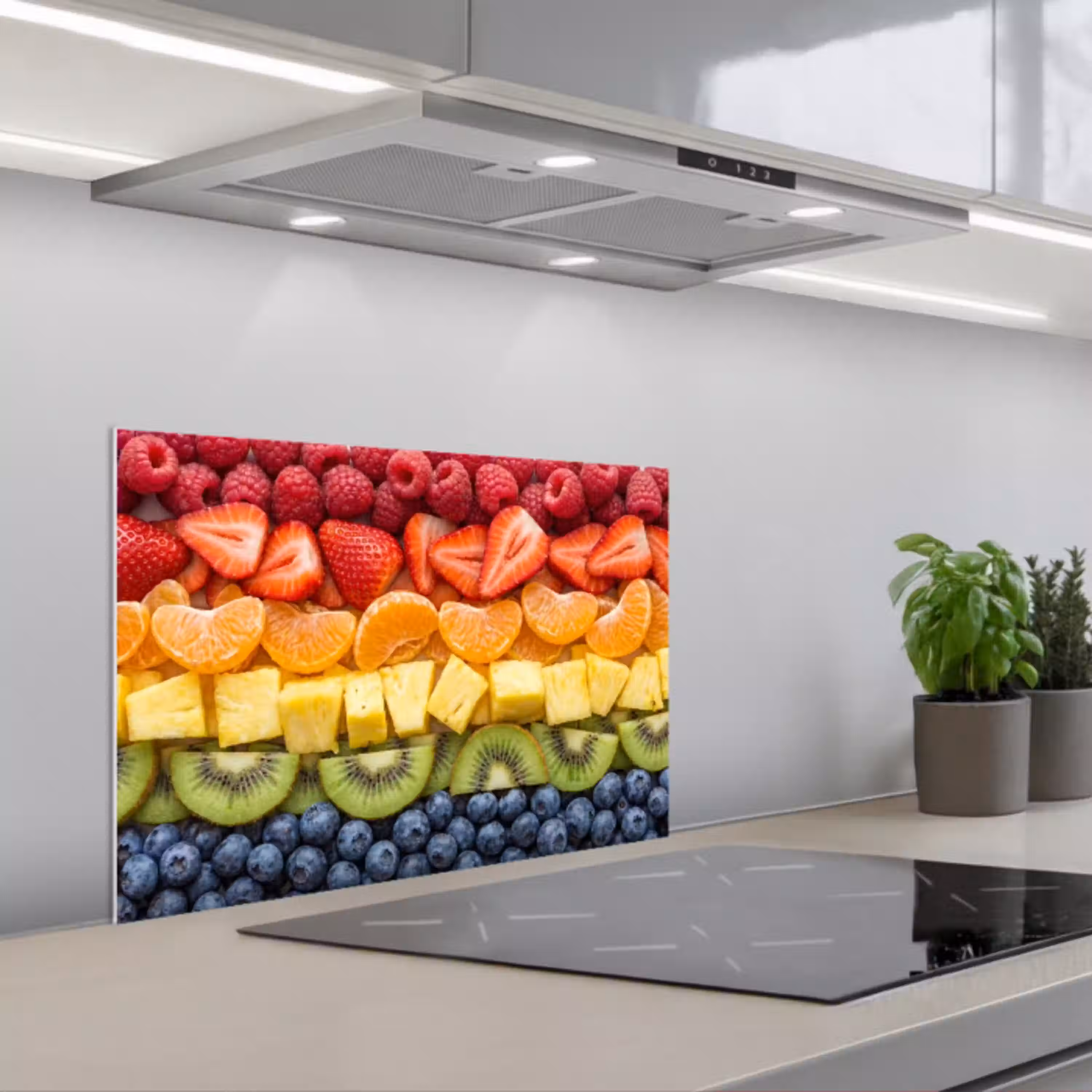 Fruit - Regenboog - Gezond - Kleurrijk keuken achterwand spatscherm klein -3d_schuin