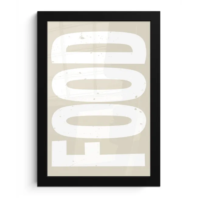 Food - Eten - Decoratie - Japandi fotolijst zwart zonder passe partout klein -3d