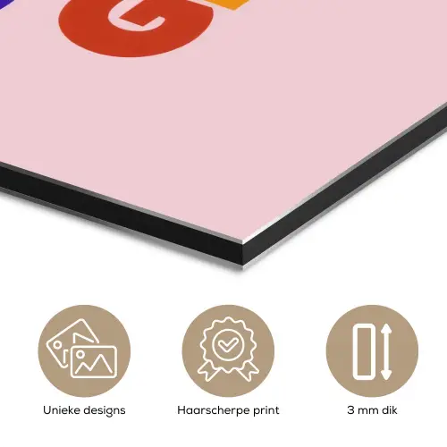 You're doing great - Roze - Kleurrijk aluminium wit klein -closeup_NL