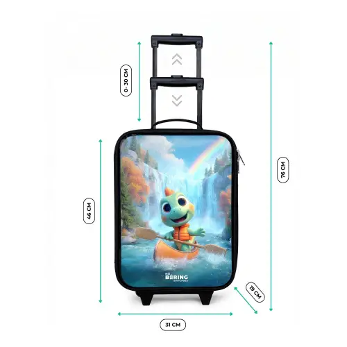 Dino - Natuur - Waterval Kinderkoffer - Zwart klein -productfoto_formaten