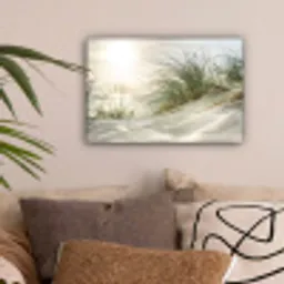 Duinen met helmgras onder de zon van het Duitse nationaal Park Schleswig-Holsteinisches Wattenmeer canvas 2cm klein -sfeer1