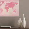 Wereldkaart - Roze - Vaag PET vilt klein -sfeer6_closeup