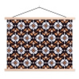 traditioneel - Element - Kleurrijk textielposter latten blank klein 122 -3d