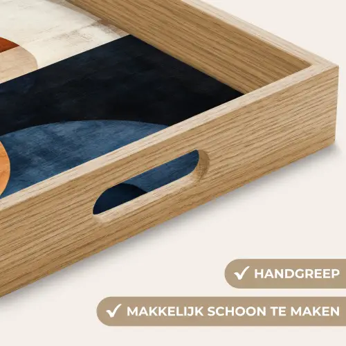 Abstract - Vormen - Donkerblauw Dienblad Rechthoek middel -USP_HandgreepNL