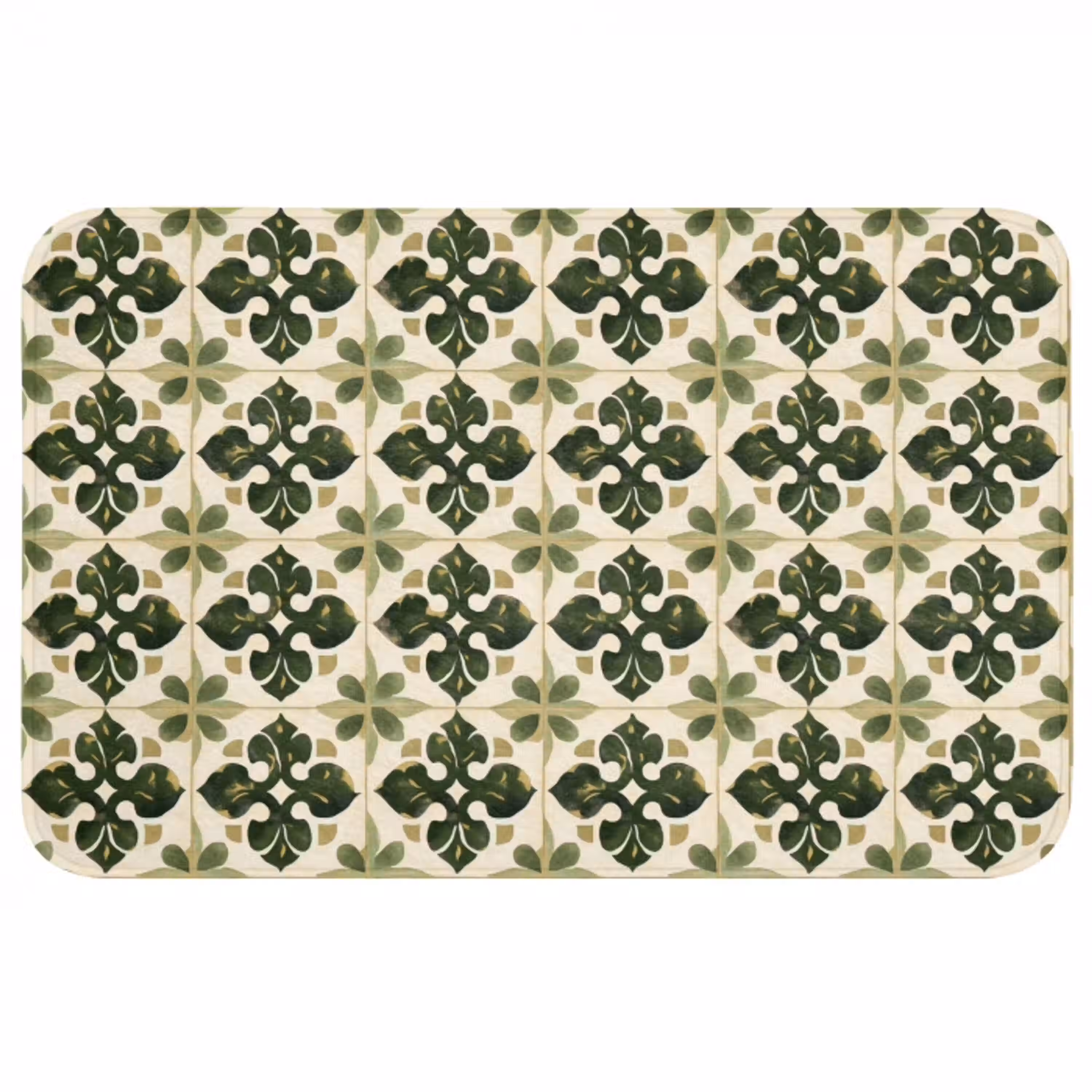Patroon - Tegel - Groen WCmat middel 1009 -3d