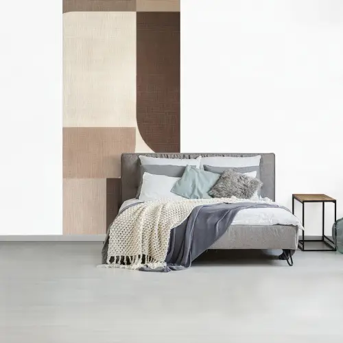 Geometrisch - Geweven structuur - Modern fotobehang vinyl groot -slaapkamer