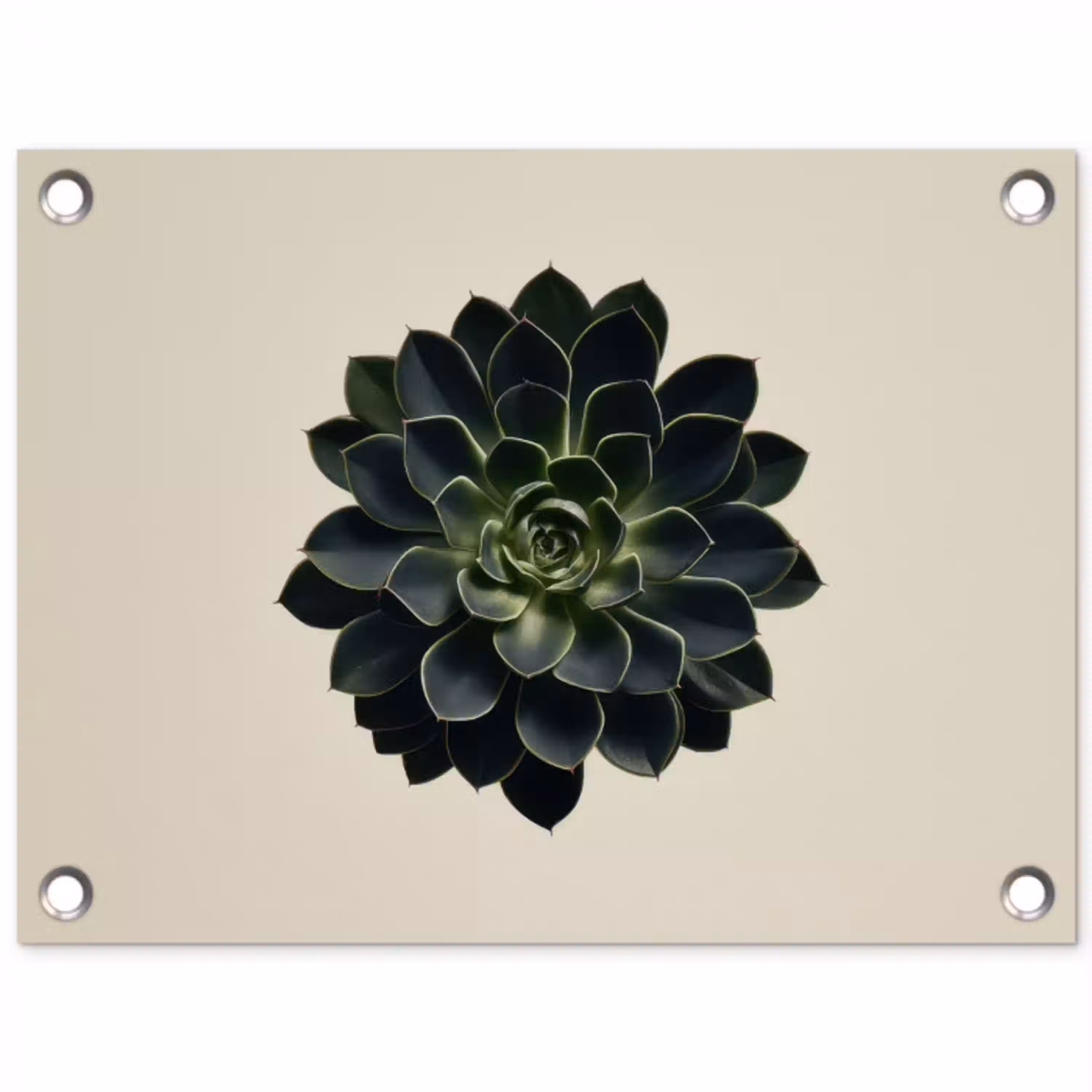 Rozet - Cirkelvormig - Donkergroen tuinposter los doek klein -3d