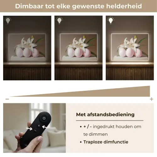 Lelies - Eieren - Pasen Light Box met batterij (Wandlamp) middel -USP_dimbaarNL