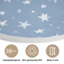 Sterretjes - Patroon - Blauw Akoestische PET Vilt - Rond klein 838 -closeup_NL