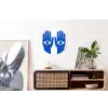 Handen - Twee - Ogen - Blauw Wandcirkel aluminium klein -kantoor