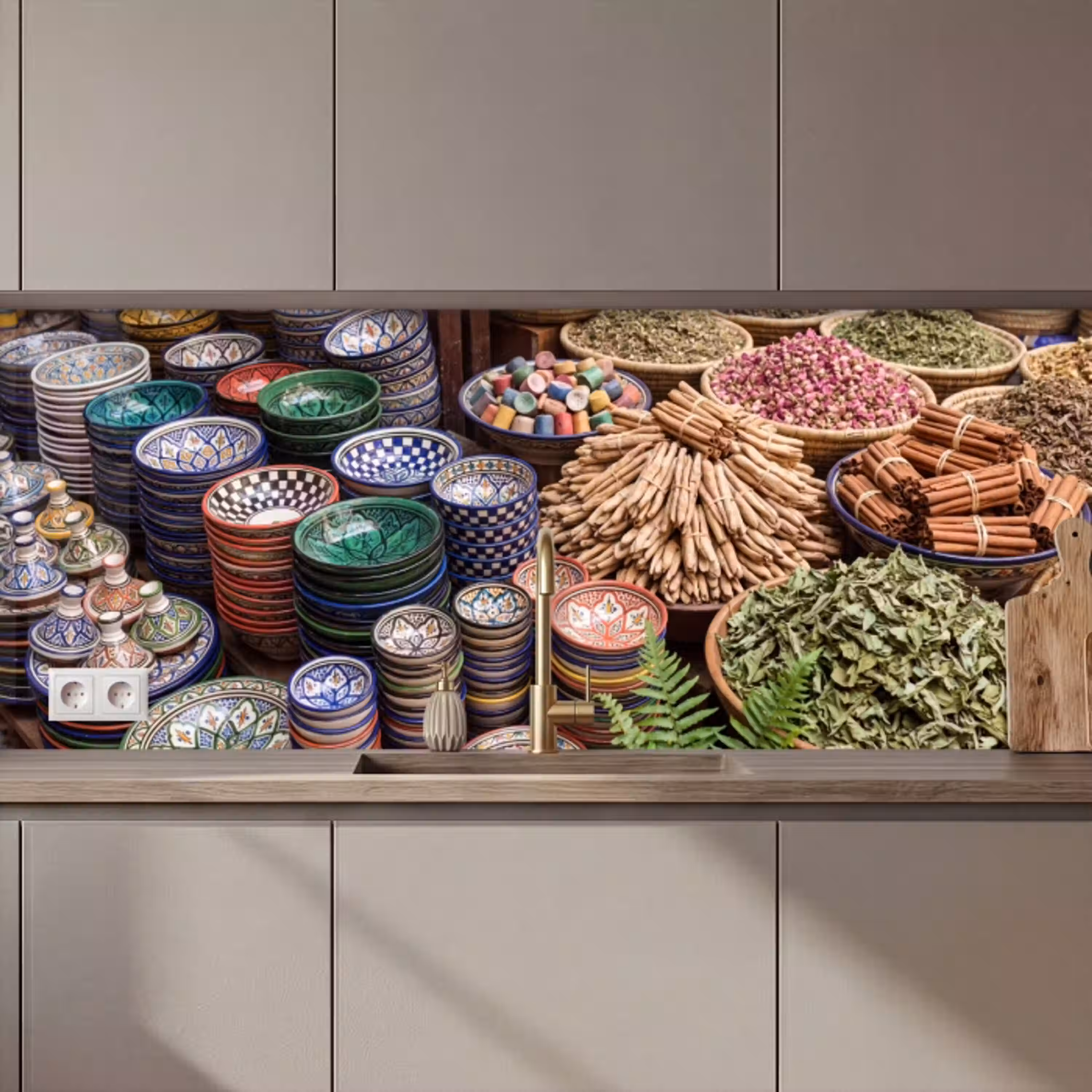 Aardewerk - Oosters - Kleurrijk keuken achterwand 2 middel zz_3dshopping