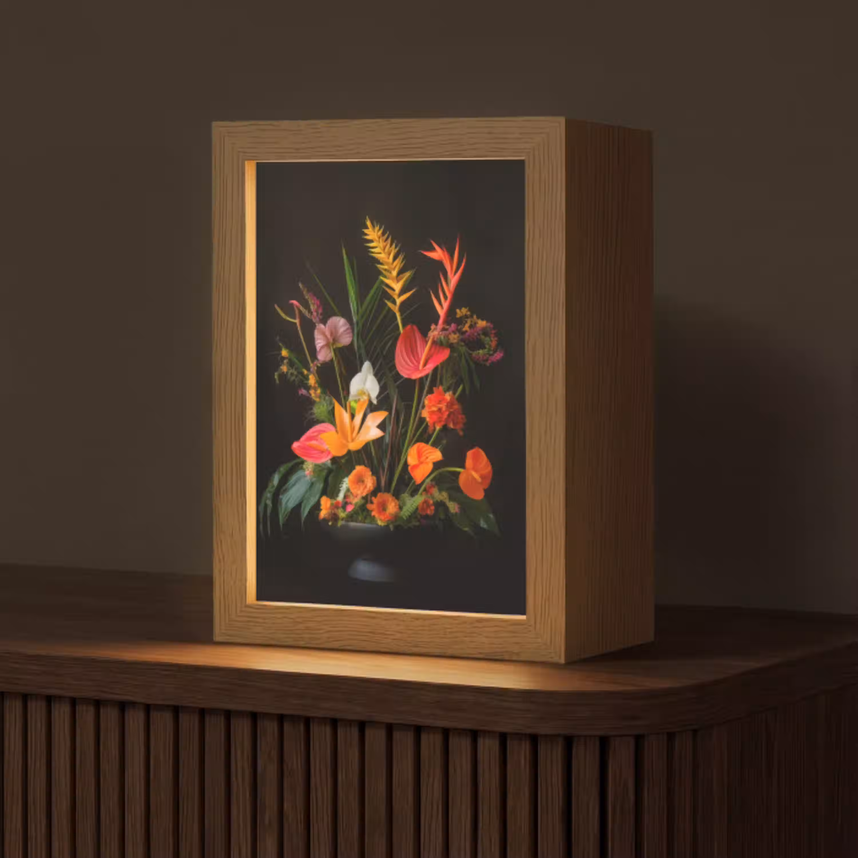 Schaal - Boeket - Bloemen Light Box met kabel (Tafellamp) klein -z3d_website