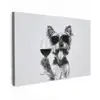 Hondje - Wijnglas - Zonnebril - Enthousiast canvas 2cm klein -z3d