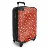 Stippen patroon rood NBS - Handbagage koffer - Kinderen Unisex middel -productfoto_3d