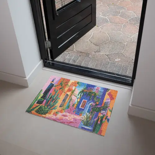 Geel - Blauw - Oranje - Huis Deurmat klein -sfeer5