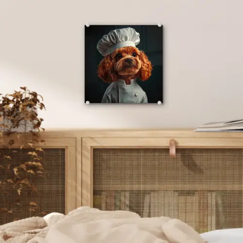 Bruin - Kok - Hondje plexiglas 5mm klein -sfeer4