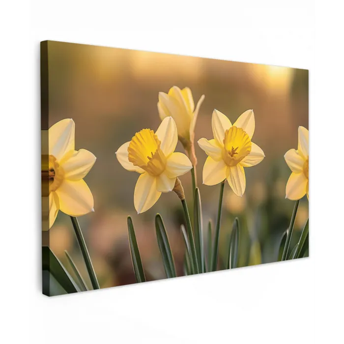 Bloemen - Geel - Wazig canvas 2cm klein -z3d