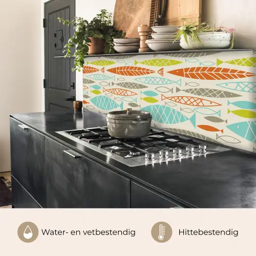 Vis - Jaren 50 - Patroon keuken achterwand 2 middel 871 -usp_NL