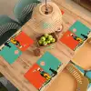 Retro - Jongen - Hond - Rood - Groen Placemat vinyl groot -zzsfeer5_Kitchenyeah-website