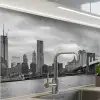 Skyline - Brug - Gebouwen - Kleurloos keuken achterwand 2 middel -zzzz3d_schuin