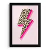 Stippen - Roze - Bliksem fotolijst zwart zonder passe partout klein -3d