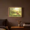Konijn - Zonlicht - Bos Light Box met batterij (Wandlamp) middel -sfeer4