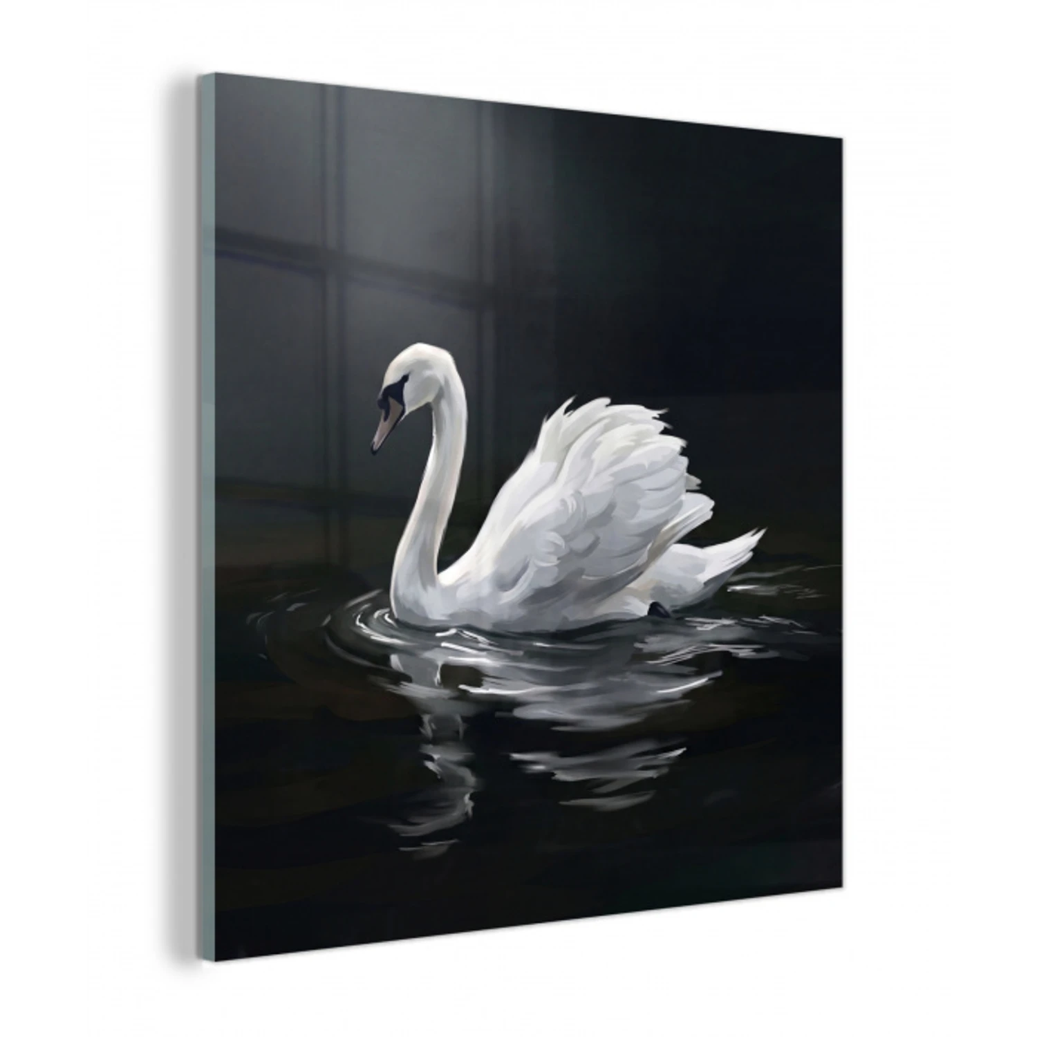 Zwaan - Water - Natuur - Realistisch - Wit plexiglas 5mm klein -z3d