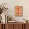 Geometrisch - Retro - Oranje Light Box met kabel (Tafellamp) klein 925 -sfeer2