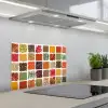 Vierkanten - Specerijen - Kruiden - Grafisch keuken achterwand spatscherm klein -3d_schuin