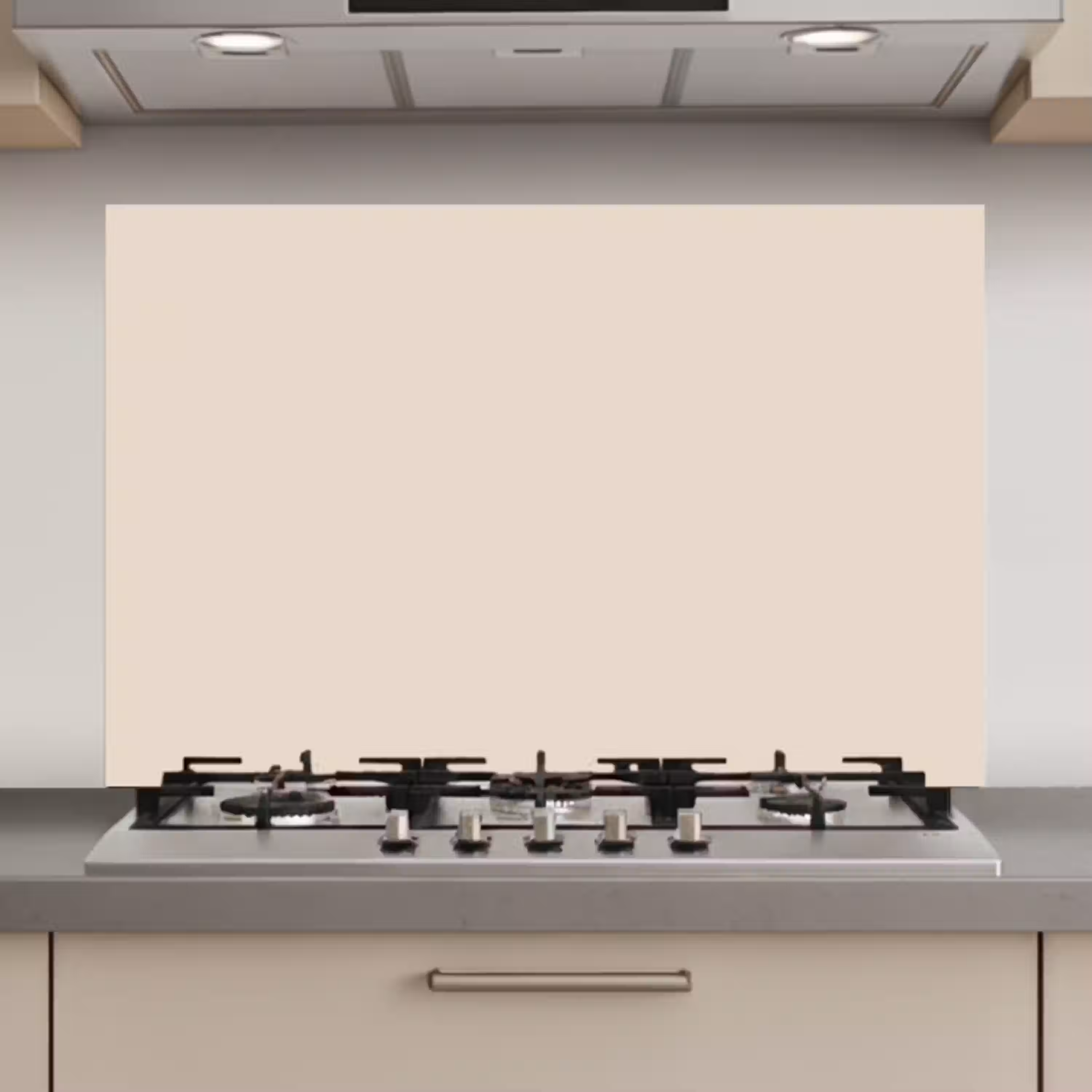 Beige - Effen kleur keuken achterwand spatscherm klein 900 -3d_website