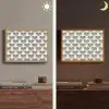 Polka - Stippen - Wit - Zwart Light Box met batterij (Wandlamp) middel 907 -sfeer3