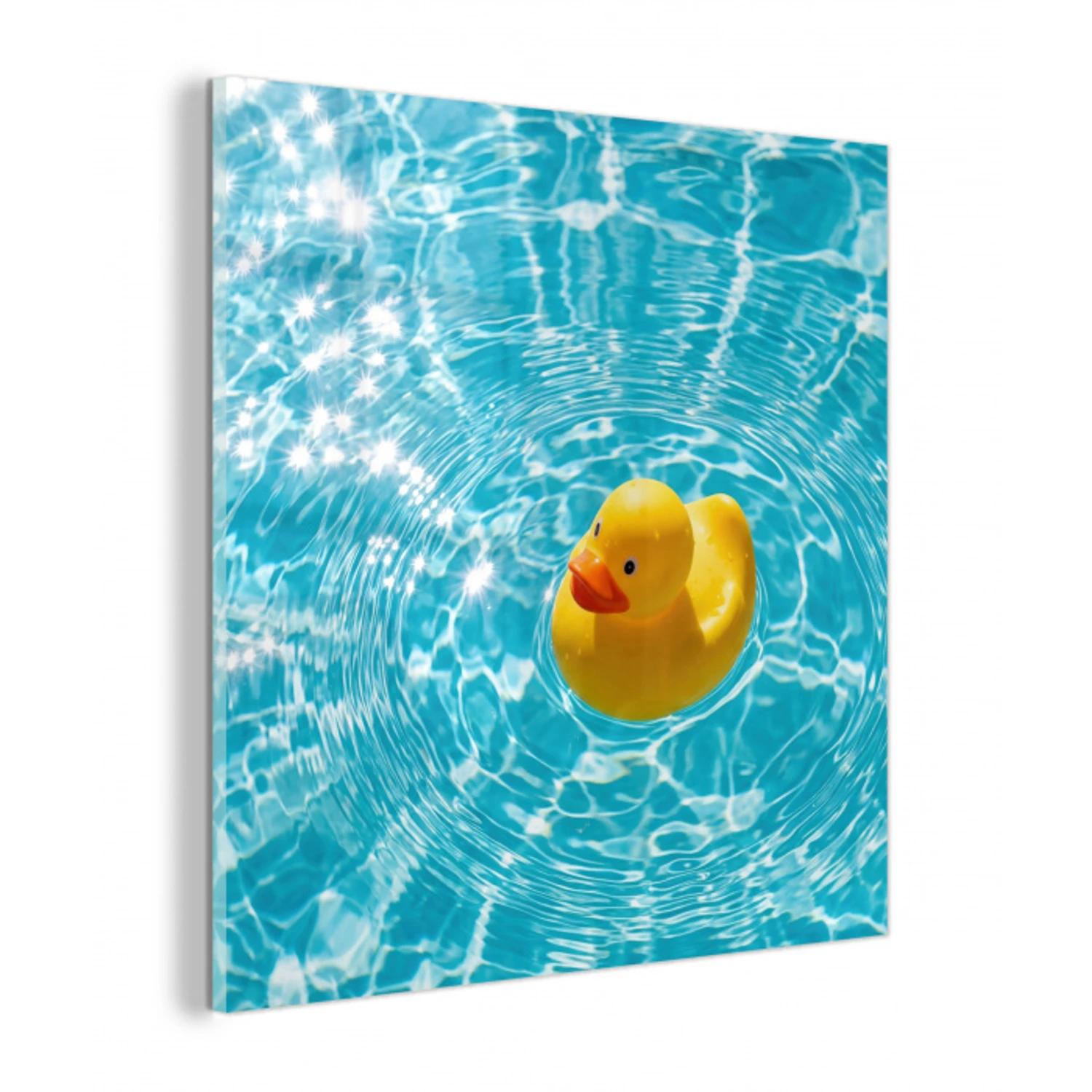 Badeend - Dobberen - Blauw plexiglas 5mm klein -z3d