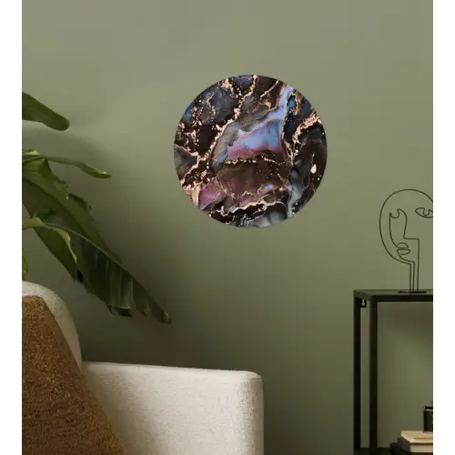 Marmer - Goud - Rosé Wandcirkel behangsticker klein -sfeer2