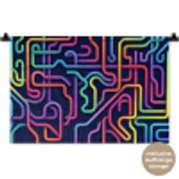 Retro - Abstract - Neon Wandkleed katoen klein -t3d_DE
