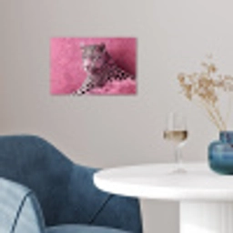 Panter - Luxe - Roze poster papier klein -sfeer3